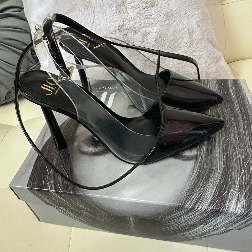 Elegant Black and clear  Stiletto Heels 8.5M